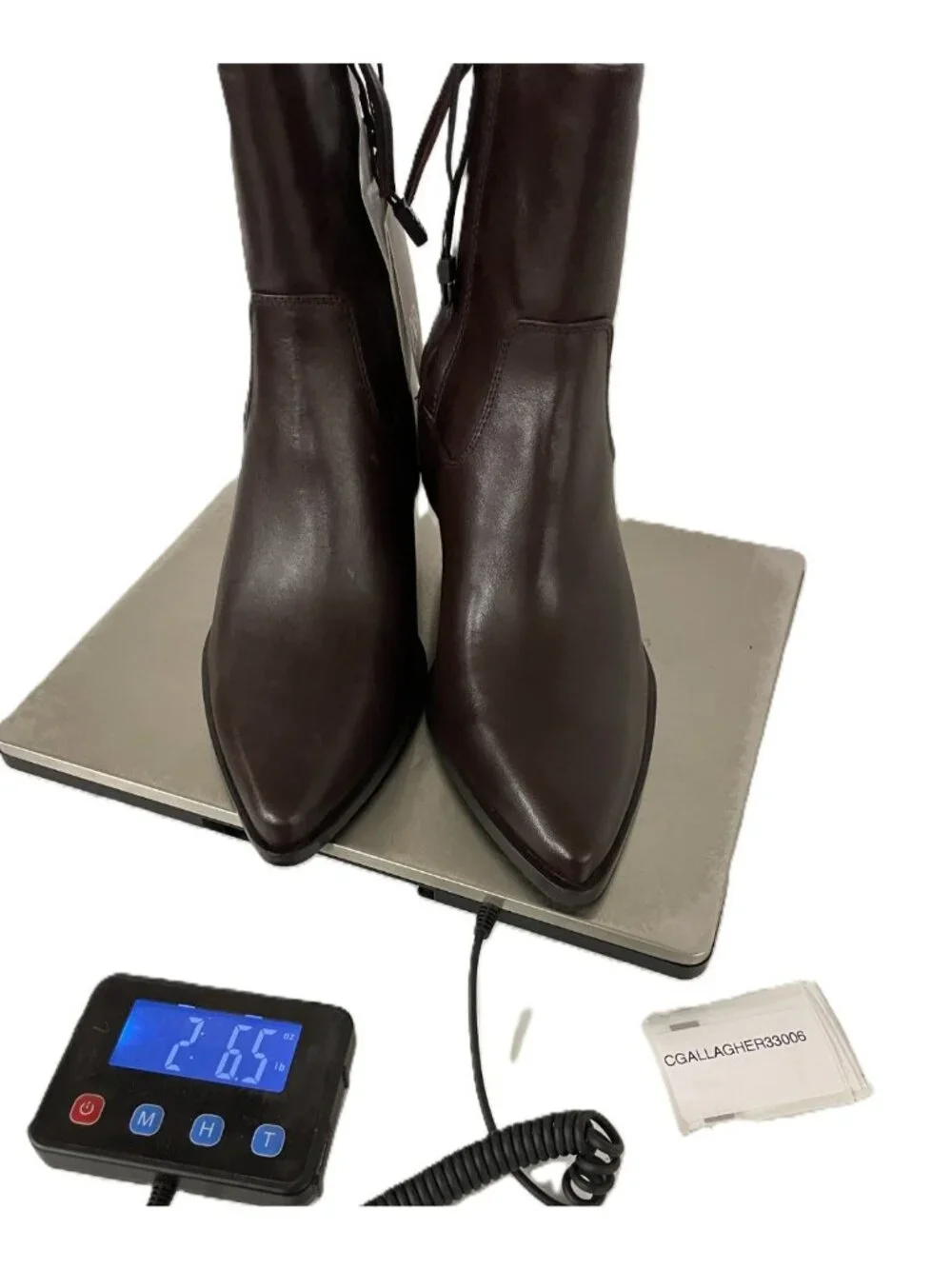 Zara Womens Leather Cowboy Ankle Boots EU 38 US 7.5 Burgundy Red 2154/610 NWOB